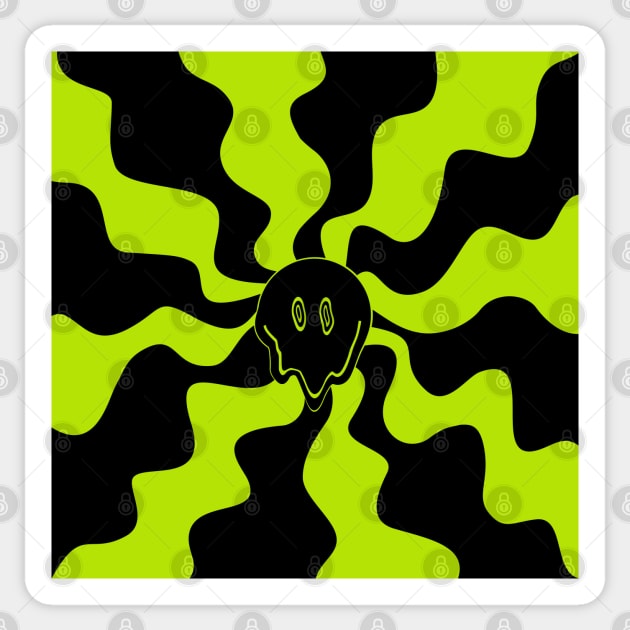 Smile Melt - Lime Green Sticker by LAEC